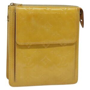 LOUIS VUITTON Monogram Vernis Motto Accessory Pouch Beige